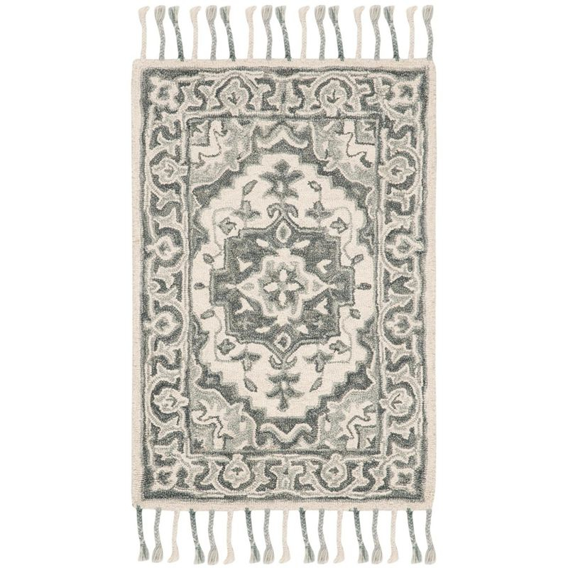Aspen APN122 Hand Tufted Accent Rug - Grey/Light Grey - 2'x3' - Safavieh.