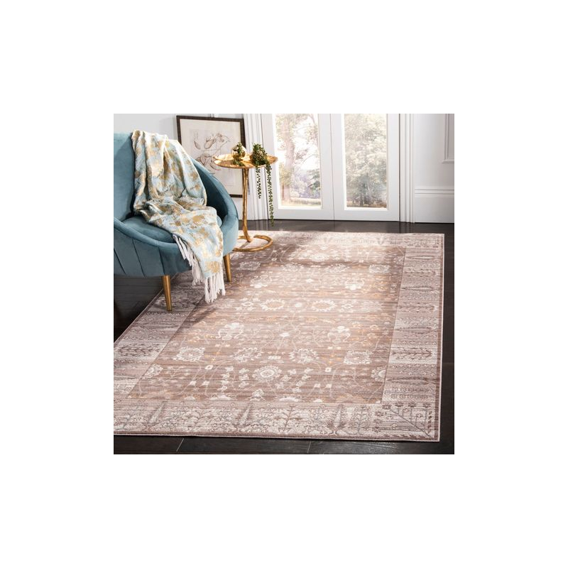 Valencia VAL118 Power Loomed Indoor Accent Rug - Brown/Beige - 3'x5' - Safavieh