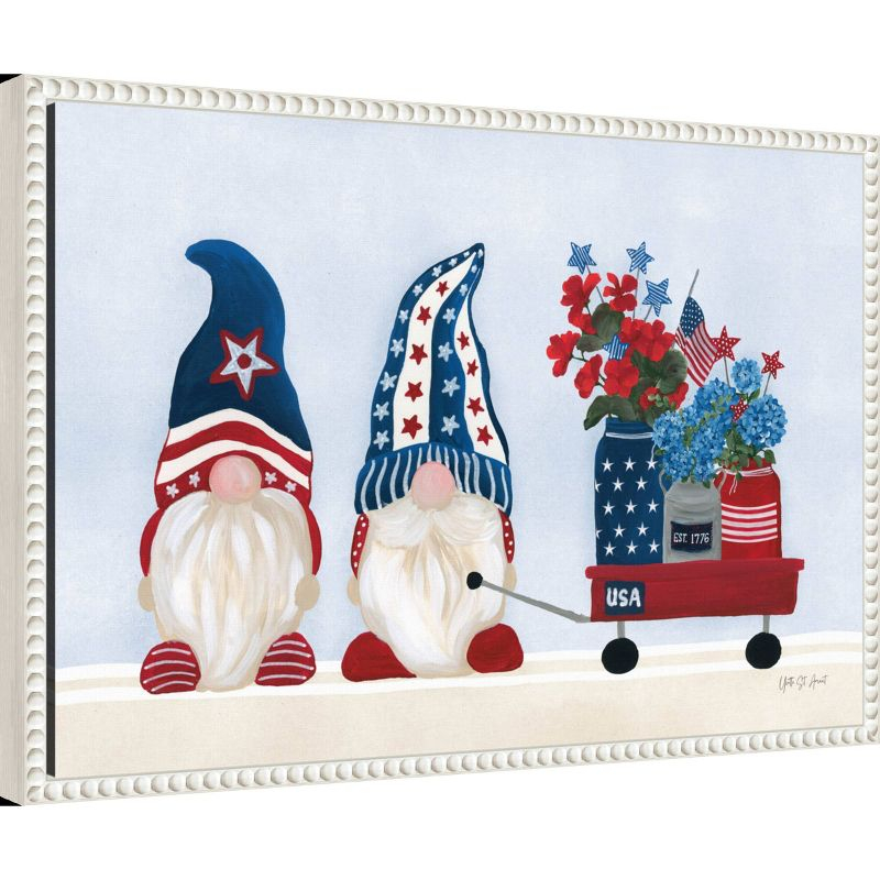 Amanti Art 23"x16" American Gnome I by Yvette St. Amant Framed Canvas Wall Art Print