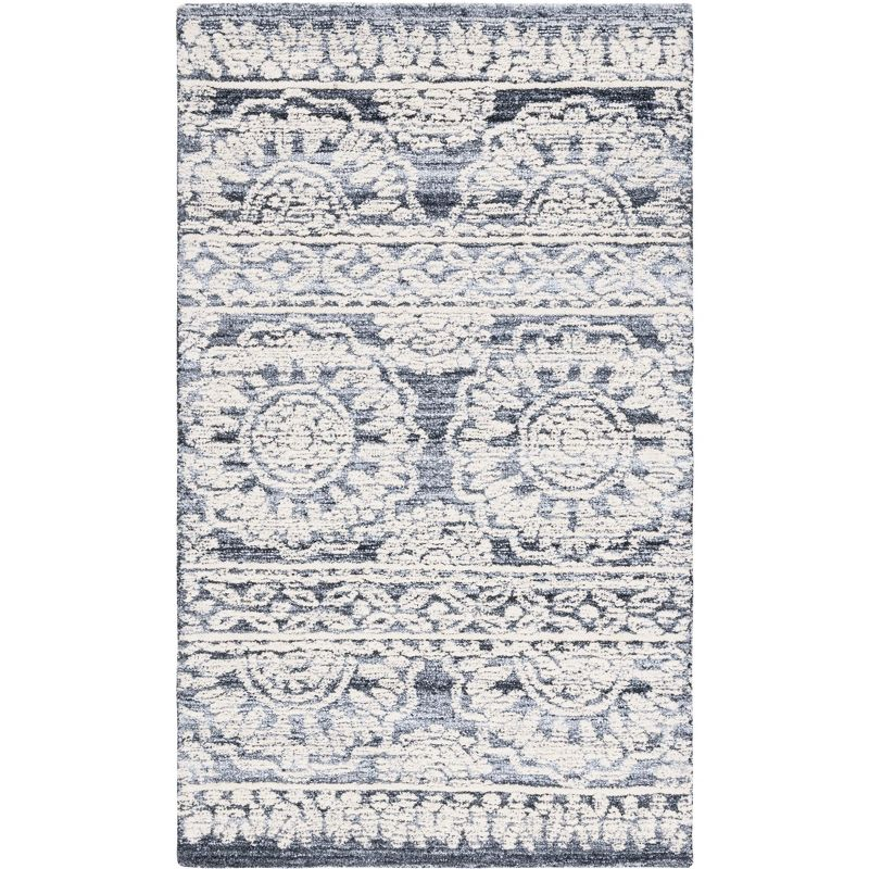Metro MET910 Hand Tufted Area Rug - Gray/Ivory - 3'x5' - Safavieh.