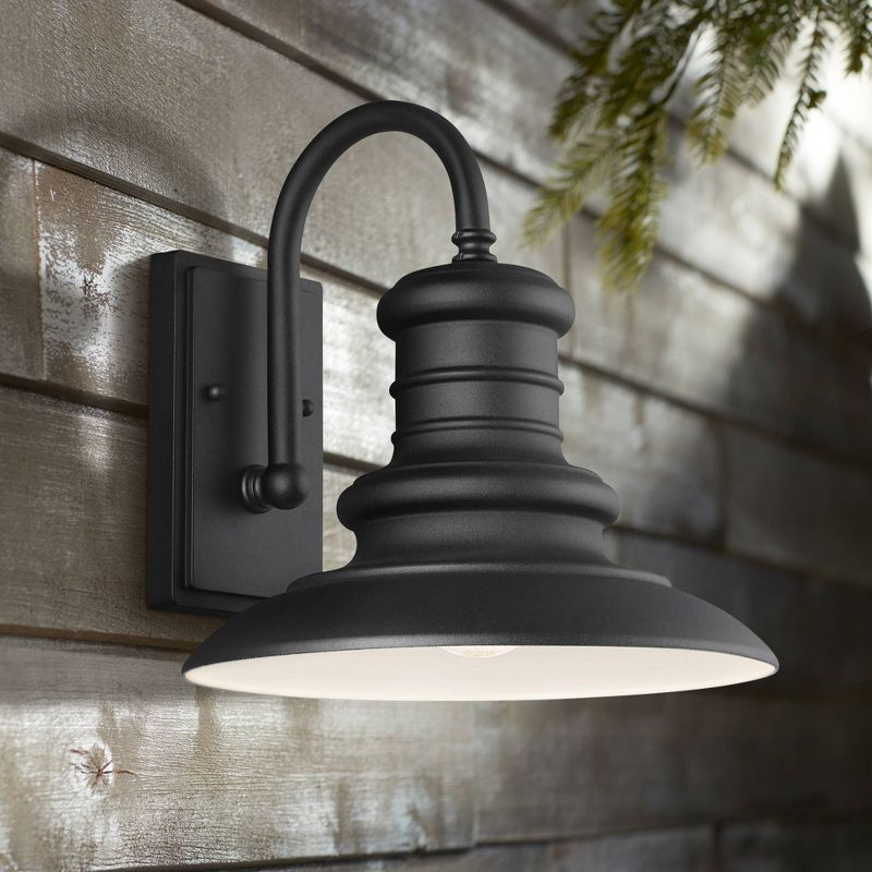 Generation Lighting Redding Station 12 1/2" High Black Outdoor Wall Light