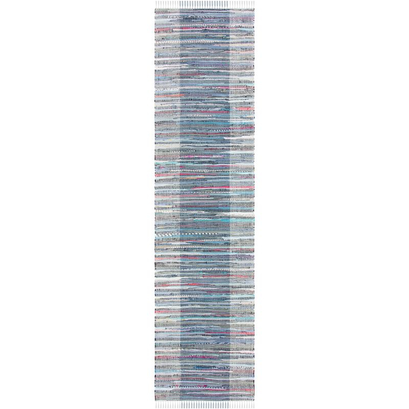 Rag Runner Rug RAR122 Hand Woven Runner Rug - Purple/Blue - 2'3"x9' - Safavieh.
