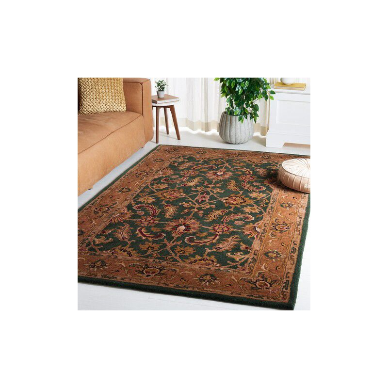 Heritage HG628 Handmade Accent Rug - 2'x3' - Dark Green/Gold - Safavieh