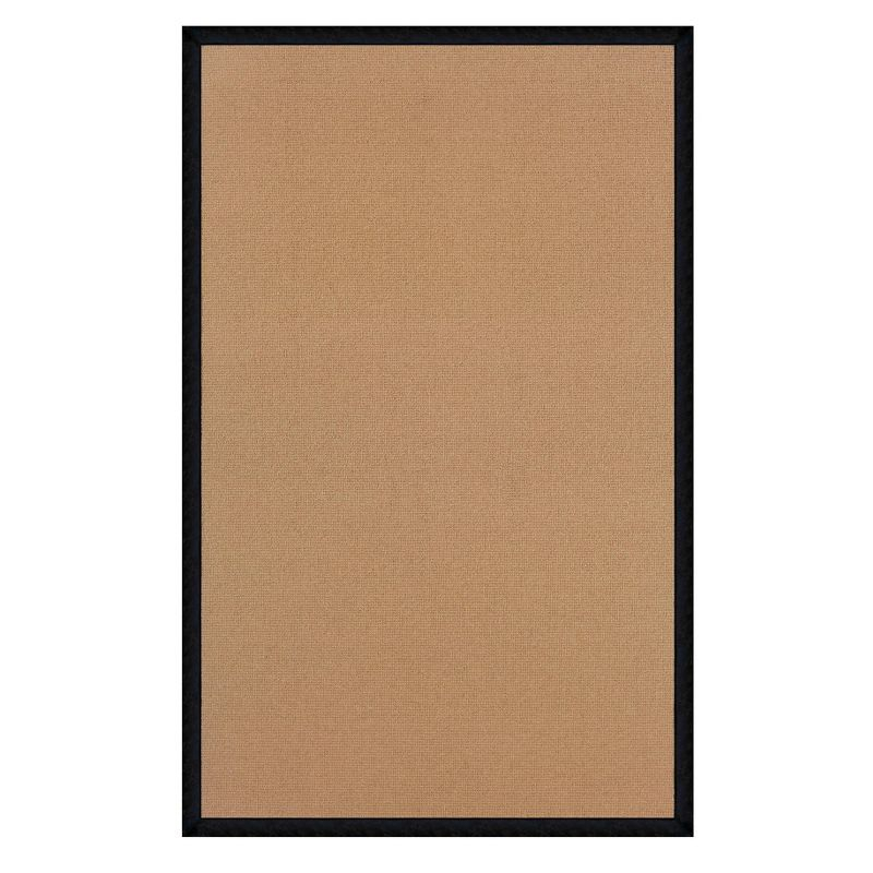 5'x8' Athena Cork Leather Rug Black/Brown - Linon
