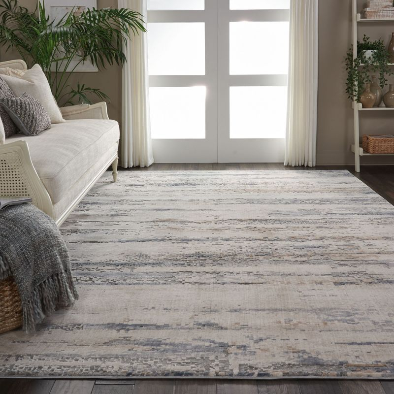 Nourison Rustic Textures Abstract Modern Indoor Area Rug Beige/Grey 7'10" x 10'6"