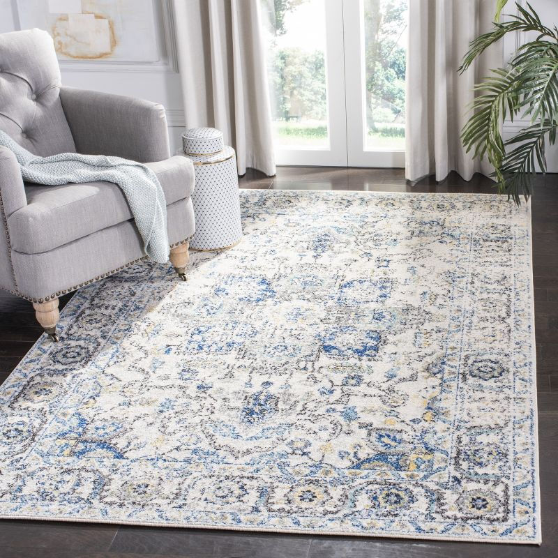 Madison MAD603 Power Loomed Indoor Area Rug - Grey/Ivory - 6'7"x6'7" - Safavieh