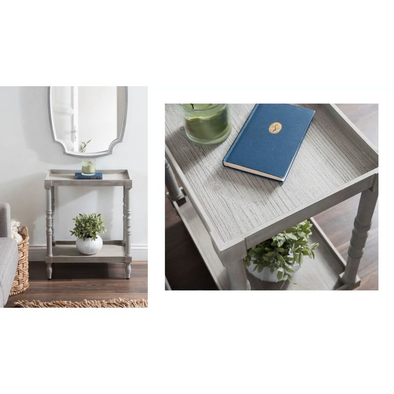 Kate and Laurel Bellport Square Wood Drink Table, 10x10x22, White