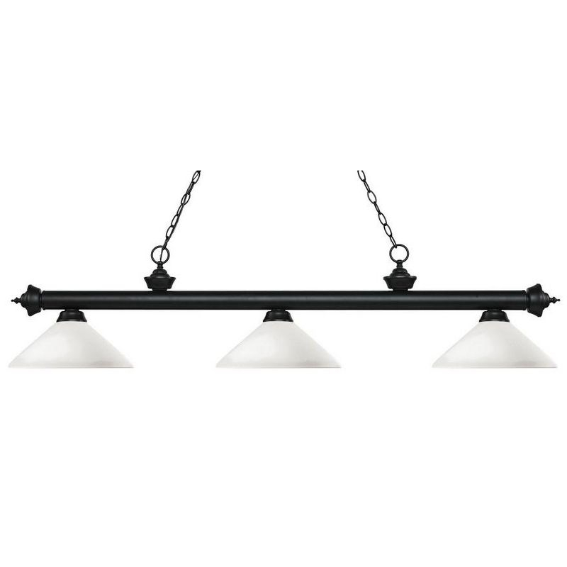 Z-Lite Riviera 3 - Light Island Pendant Light in  Matte Black