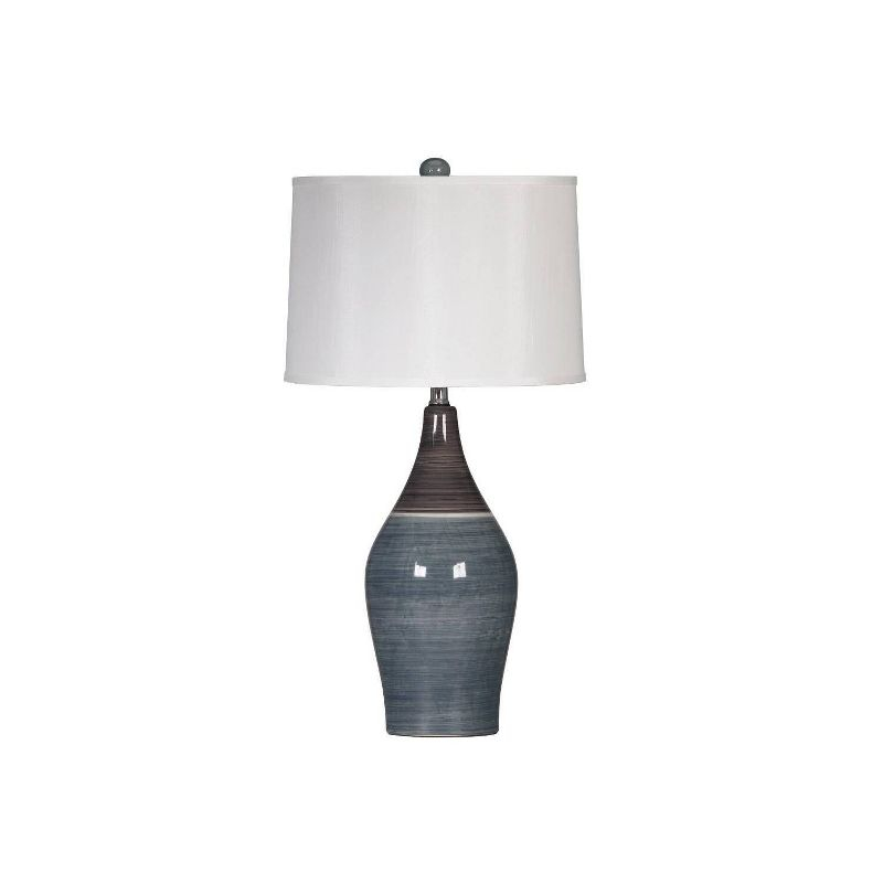 Set of 2 Niobe Table Lamps Gray - Signature Design by Ashley: Ceramic Base, 28" Height, Drum Shade, UL Listed
