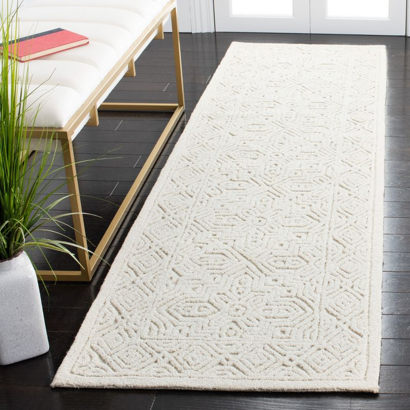 Textural TXT101 Hand Tufted Indoor Runner Rug - Ivory - 2'3"x14' - Safavieh