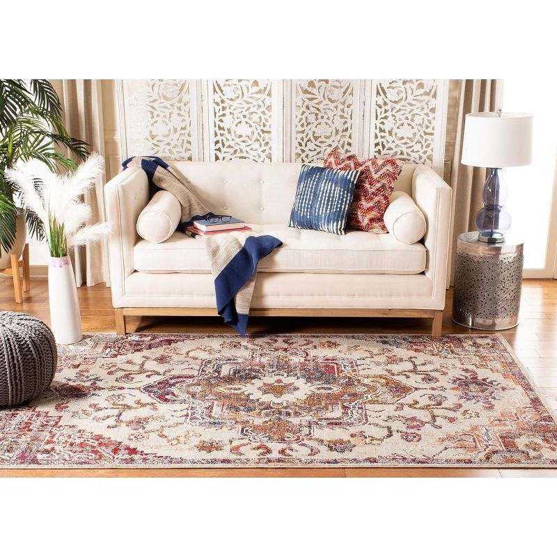 Crystal CRS501 Loomed Indoor Area Rug - Light Blue/Burgundy - 11'x16' - Safavieh