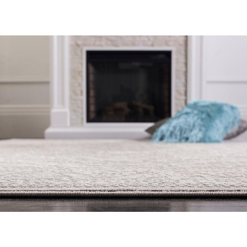Reflection RFT668 Power Loomed Indoor Area Rug - Light Grey/Cream - 6'7"x6'7" - Safavieh.