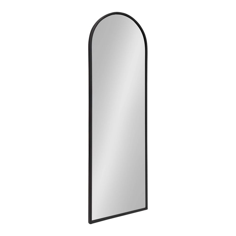16" x 48" Valenti Tall Framed Arch Mirror Black - Kate and Laurel