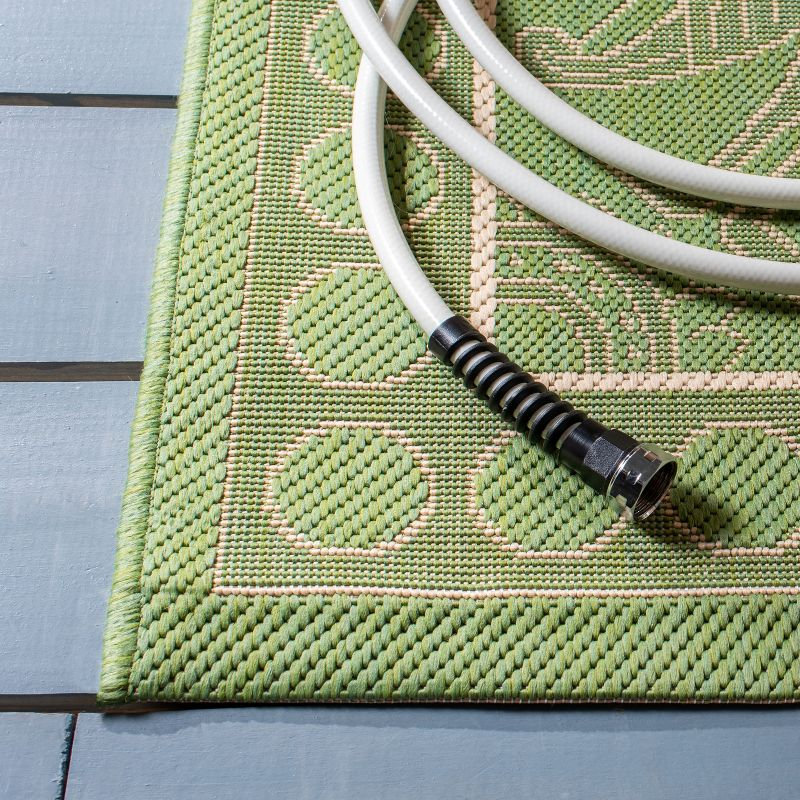 Courtyard CY2965 Power Loomed Indoor/Outdoor Area Rug - Olive/Natural - 5'3"x7'7" - Safavieh.