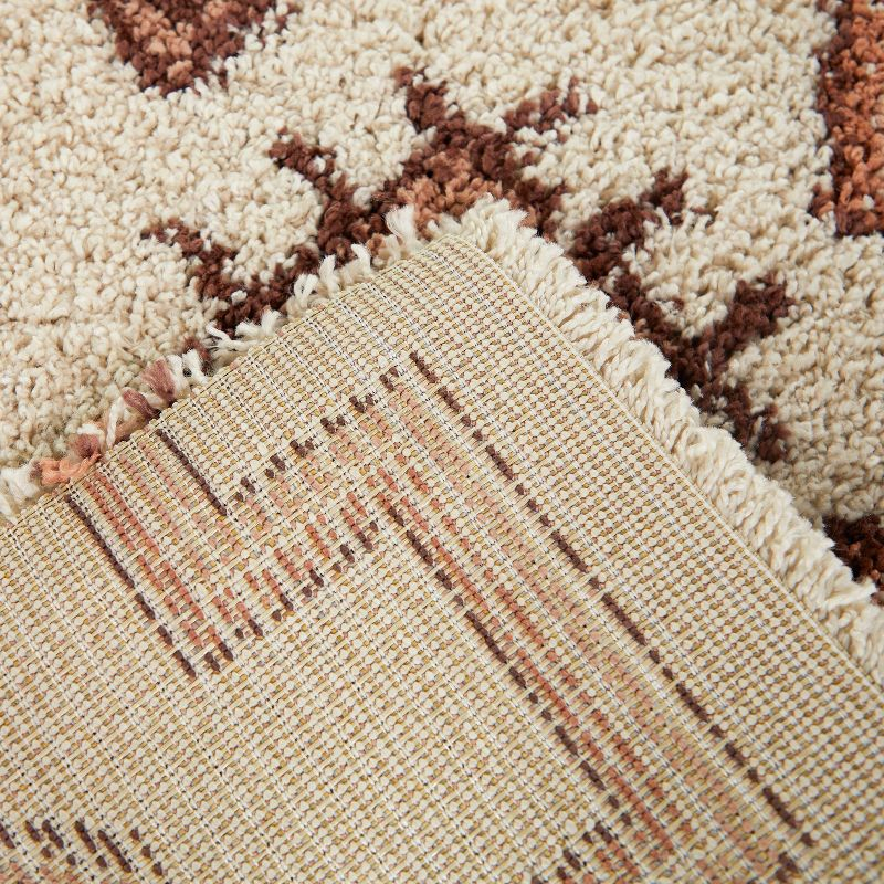 Balta Rugs 5'3"x7' Felipe Kids' Area Rug Orange: Geometric Tribal Design, Fade & Stain-Resistant, High Pile