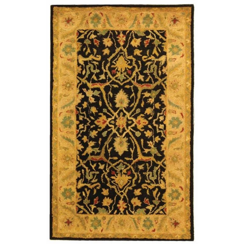 Antiquity AT14 Hand Tufted Indoor Area Rug - Black - 6'x9' - Safavieh