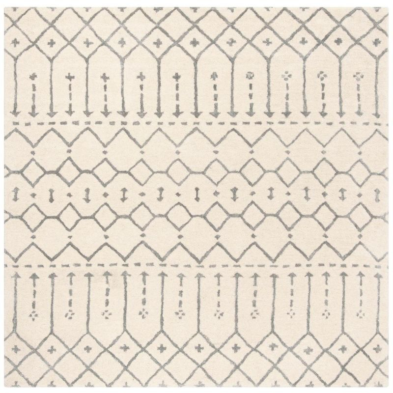Himalaya HIM903 Handmade Area Rug - 6'x6' - Ivory/Grey - Safavieh