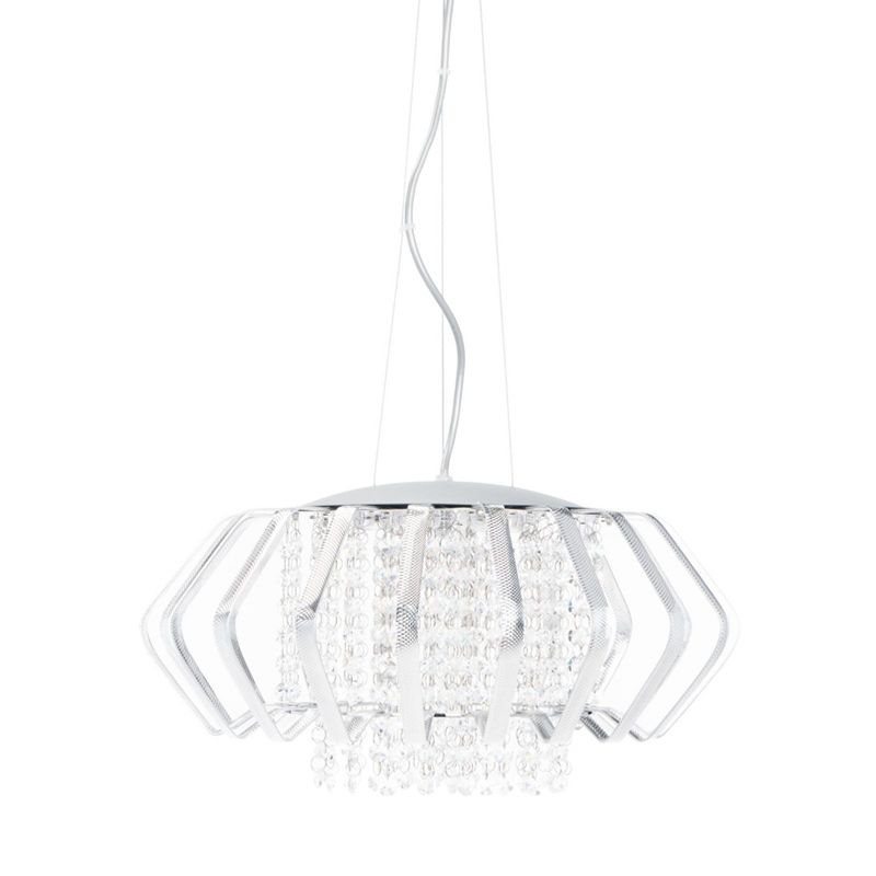 Fania 5 Light 17.75" Pendant - PND6005 - Silver/Clear - Safavieh