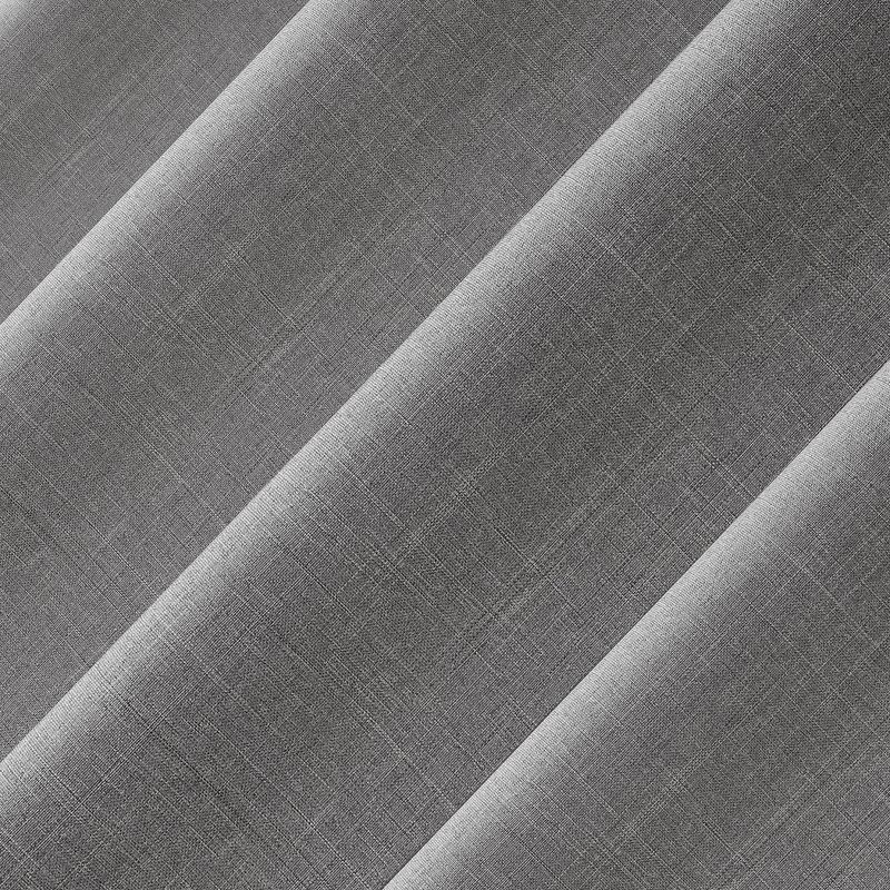 40"x84" No. 918 Light Filtering Semi-Sheer Joshua Heathered Texture Tab Top Curtain Panel Silver: Modern Indoor Decor