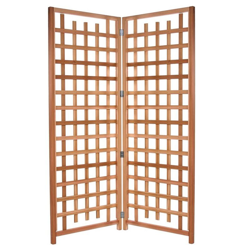 All Things Cedar 2-Piece" Outdoor Single Trellis Handcrafted for Climbing Plants with Snug-Fitting Parts and Sanded Finish for Patio Privacy Screens