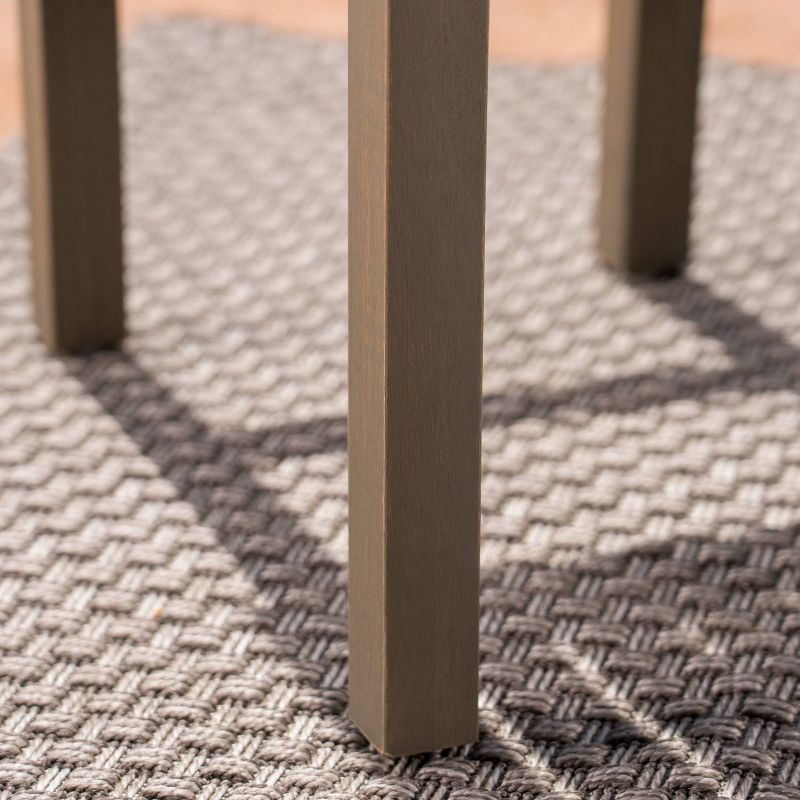 Caribbean 2pk 30" Acacia Wood Patio Barstool - Gray - Christopher Knight Home: Saddle Seat, Weather-Resistant