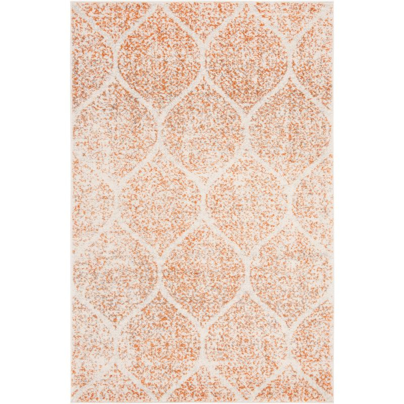 Madison MAD604 Power Loomed Indoor Area Rug - Cream/Orange - 4'x6' - Safavieh