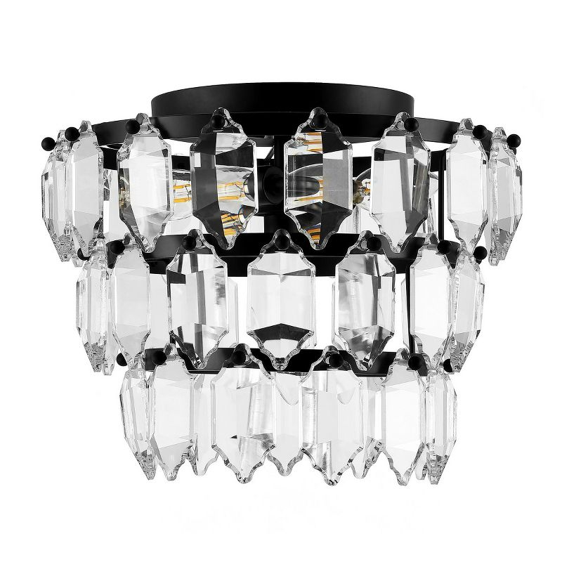 Gorson 3 Light 13" Flush Mount - FLU4045 - Black - Safavieh