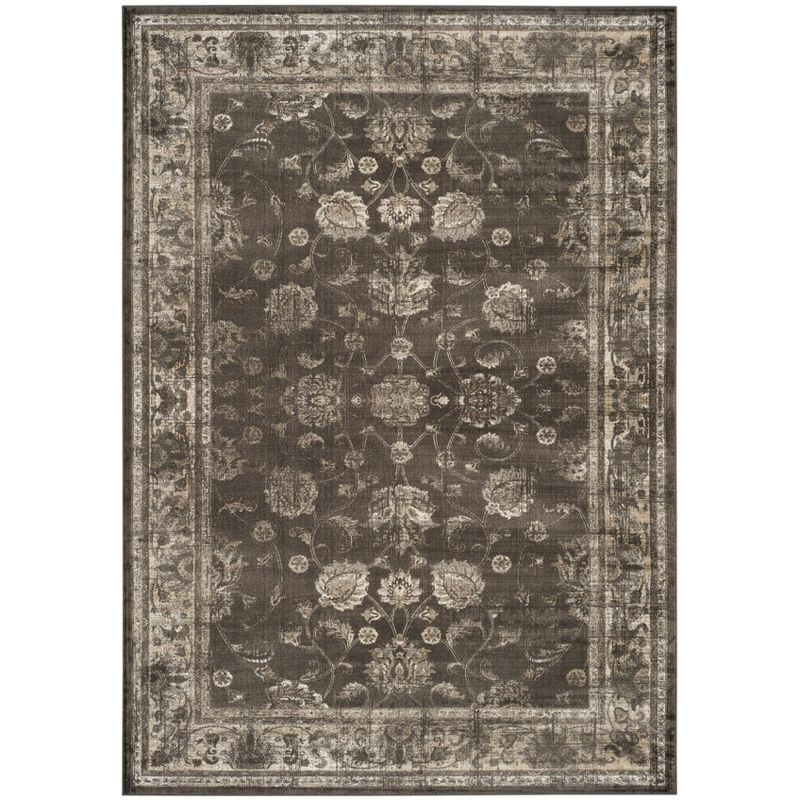 Vintage VTG117 Power Loomed Indoor Skid-Resistant Area Rug - Soft Anthracite - 12'x18' - Safavieh