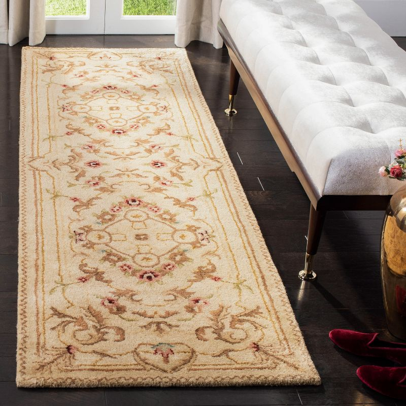 Empire EM823 Hand Tufted Indoor Runner - Beige/Light Gold - 2'6"x12' - Safavieh