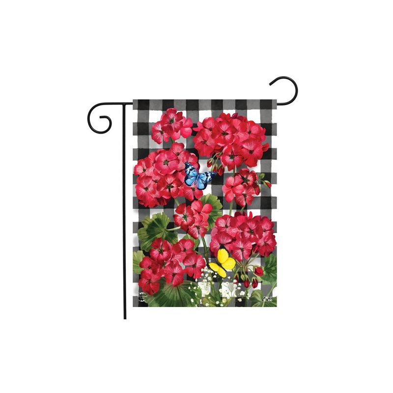 Briarwood Lane Summer Garden Flag 12x18 For Outdoor Checkered Geraniums For Summer Garden Flag Flags For Outside