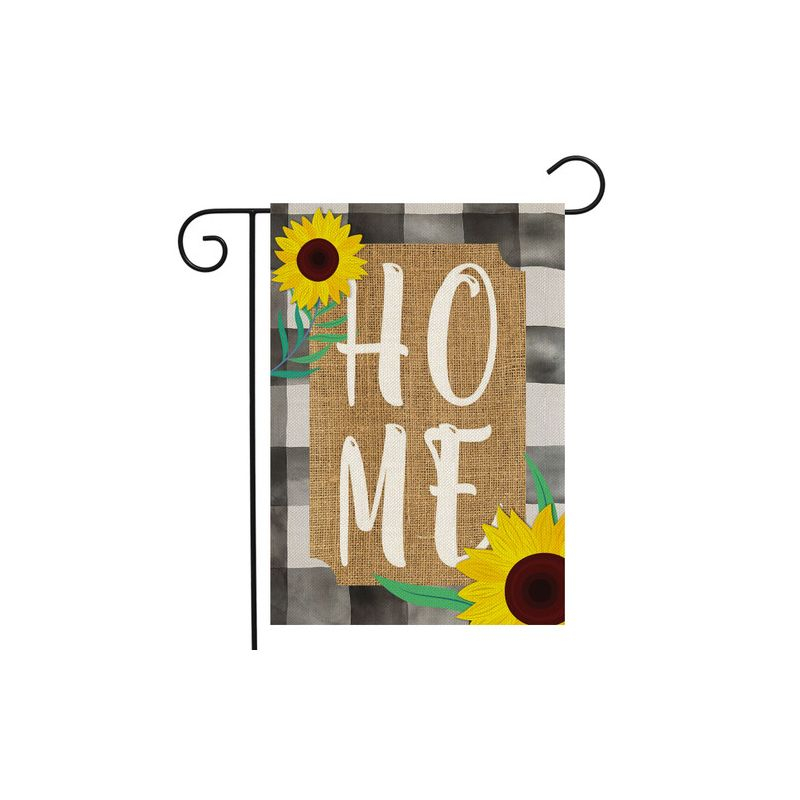 Briarwood Lane Farm House Home Summer Burlap Garden Flag Sunflowers Double-Sided 18" x 12.5"
