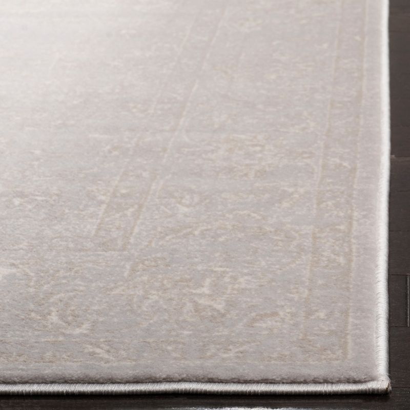 Carnegie CNG621 Power Loomed Area Rug - Light Grey/Cream - 6'7"x9'2" - Safavieh.