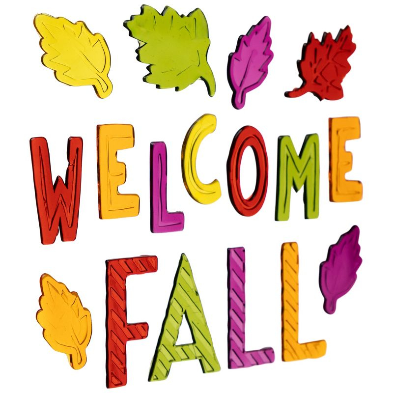 Northlight 17-Piece Welcome Fall Thanksgiving Gel Window Clings