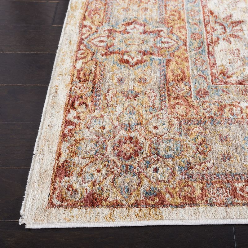 Valencia VAL570 Power Loomed Area Rug - Ivory/Rust - 4'x6'2" - Safavieh.