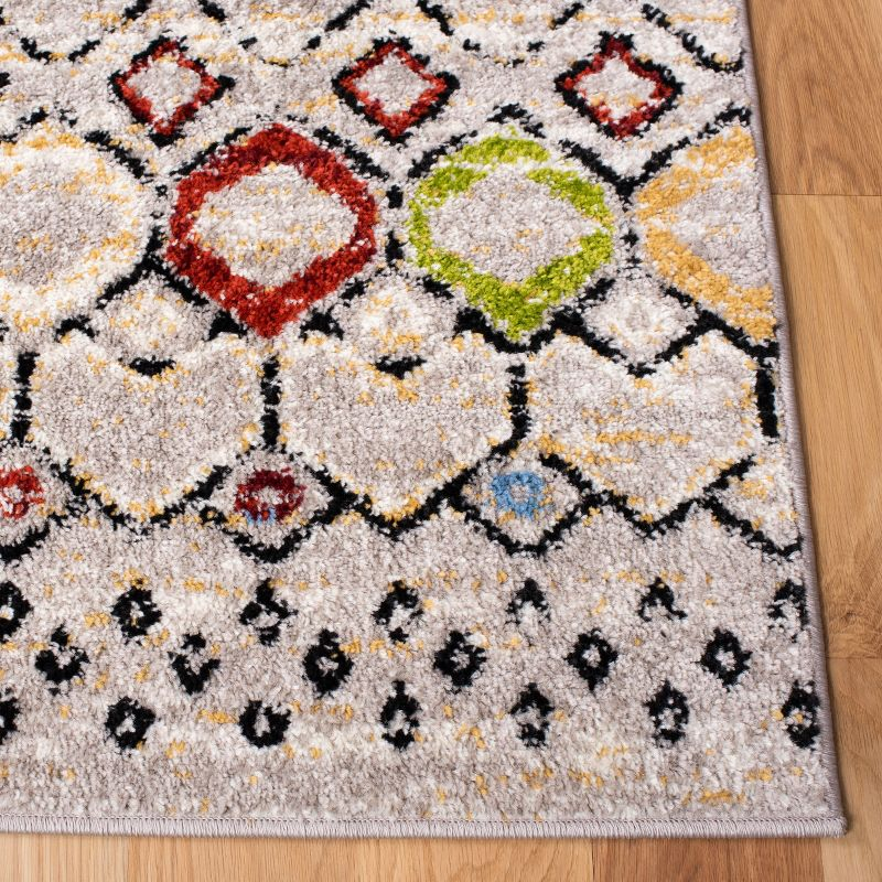 Amsterdam AMS108 Power Loomed Indoor Area Rug - Light Grey/Multi - 4'x6' - Safavieh
