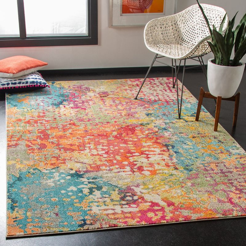 Madison MAD429 Power Loomed Area Rug - Ivory/Multi - 5'3"x7'6" - Safavieh.