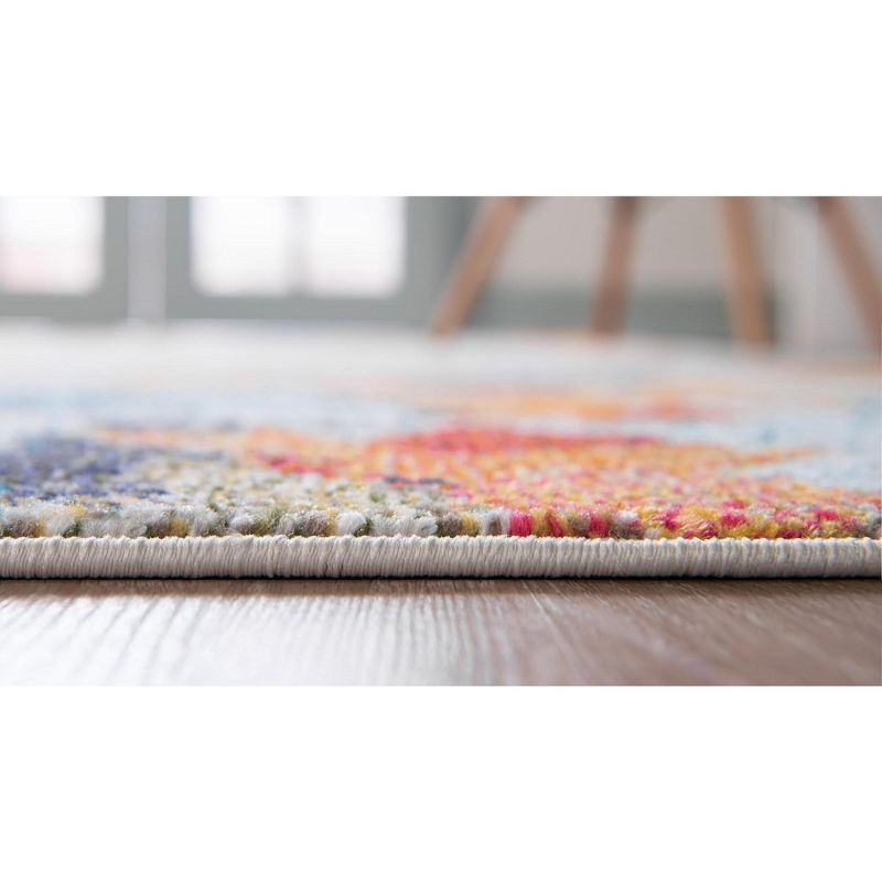 Unique Loom 3' 3 x 5' 3 Multi Chromatic Coral Area Rug