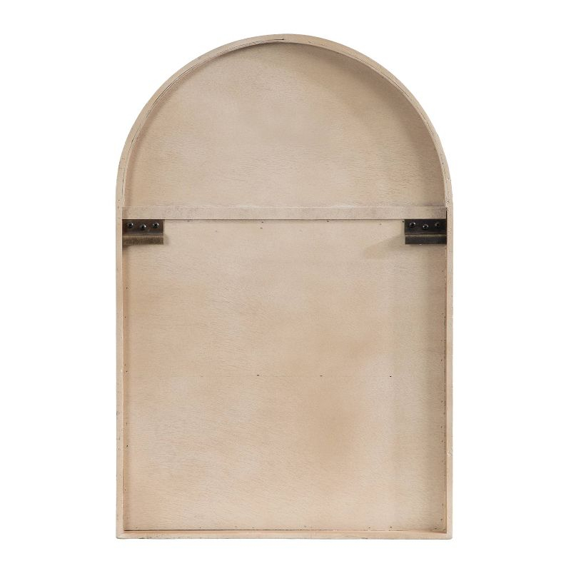 Kate & Laurel All Things Decor 16"x5"x24" Megara Arched Wall Mounted Cabinet Natural: Vintage Style, Iron Metal Door, 3 Shelves
