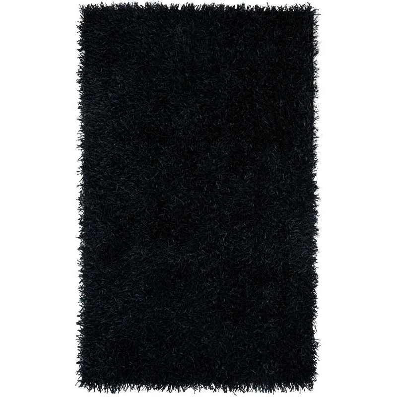 New Orleans Shag SG531 Hand Tufted Indoor Accent Rug - Black/Black - 4'x6' - Safavieh