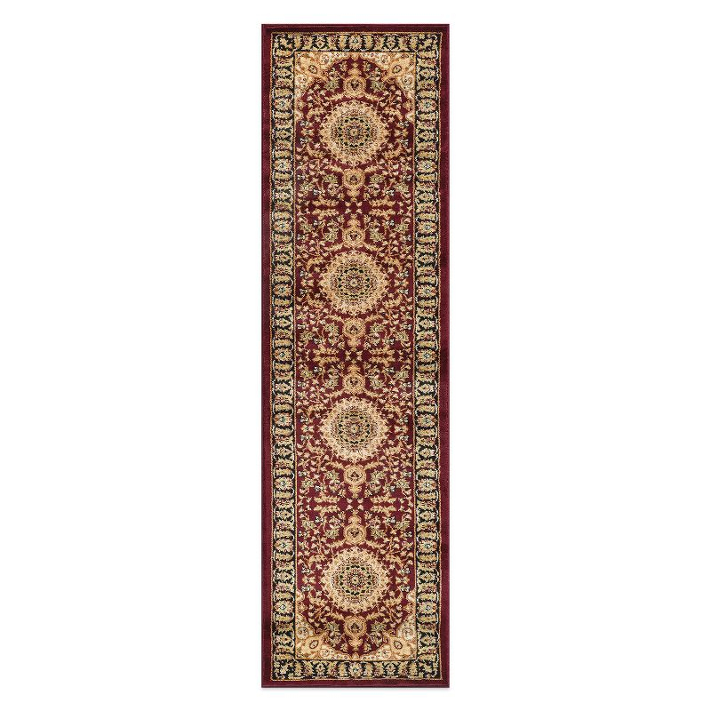 World Rug Gallery Traditional Oriental Medallion Area Rug - BURGUNDY 2'7"x10'