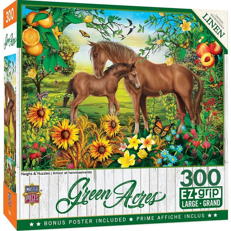 MasterPieces Inc Neighs & Nuzzles 300 Piece Large EZ Grip Jigsaw Puzzle