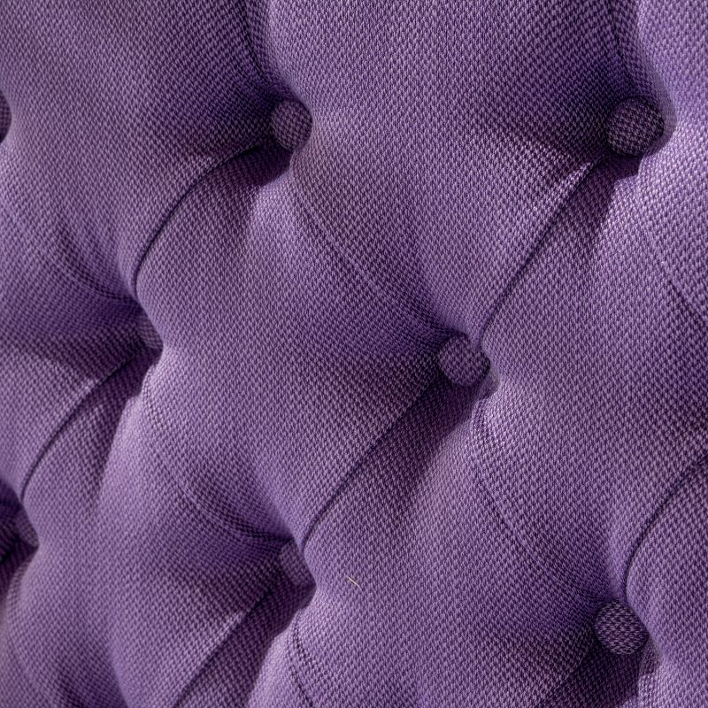 Queen/Full Jezebel Button Tufted Fabric Headboard Light Purple - Christopher Knight Home: Upholstered, Adjustable Height