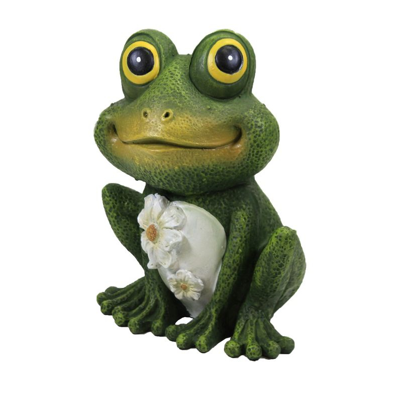 Home & Garden 6.0" Mini Frog Painted Critter Landscape Accent Roman, Inc  -  Outdoor Sculptures And Statues