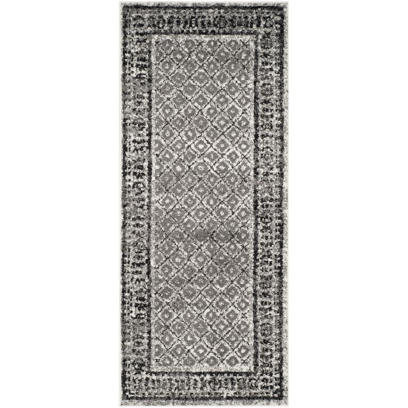 Adirondack ADR110 Machine Made Indoor Runner - Ivory/Silver - 2'-6"x8' - Safavieh