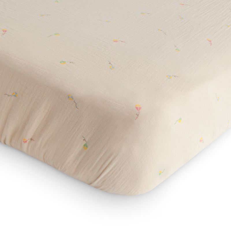 Extra Soft Muslin Crib Sheet Kites One Size