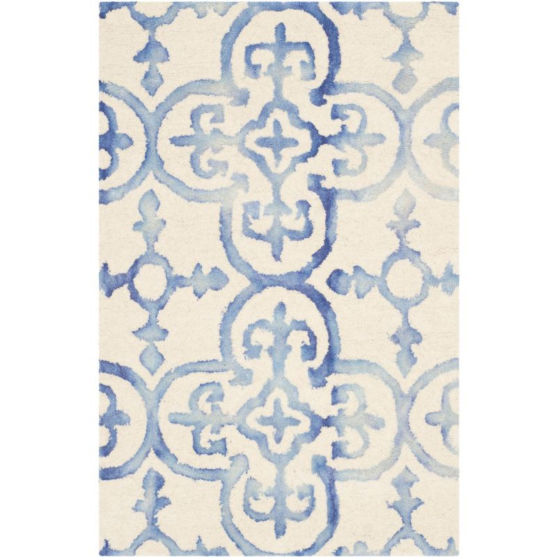 Dip Dye DDY711 Hand Tufted Indoor Accent Rug - Ivory/Blue - 2'x3' - Safavieh