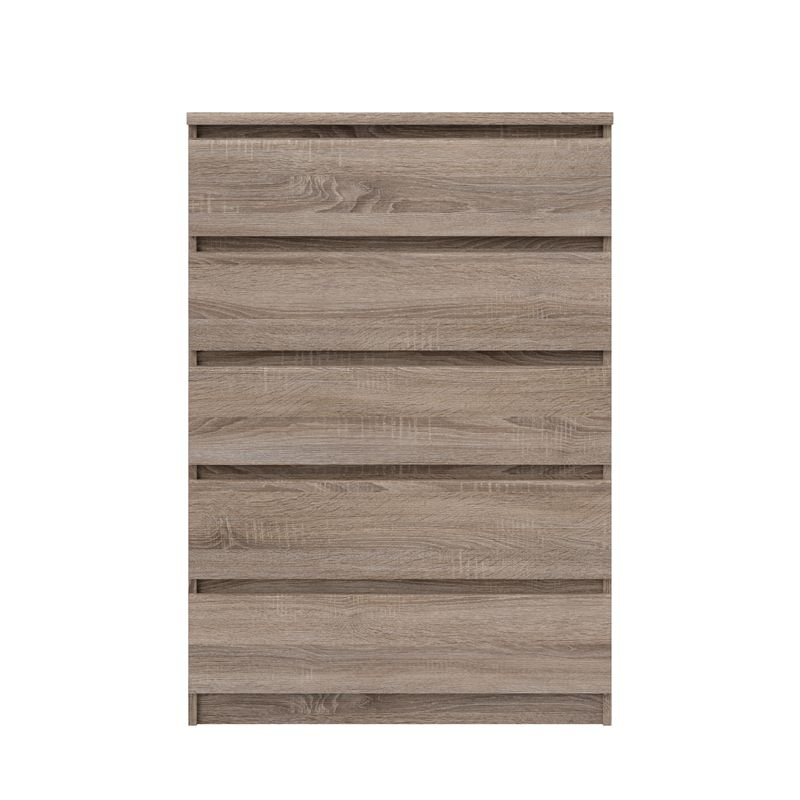 Wood Scottsdale 5 Drawer Chest in Truffle Gray-Tvilum