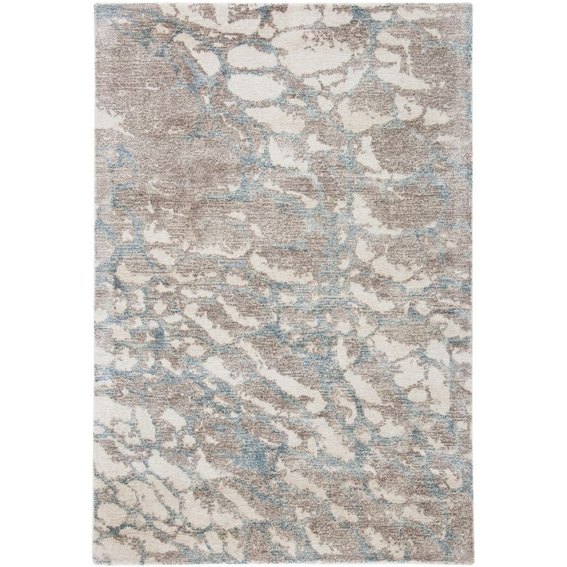 Restoration Vintage RVT112 Hand Tufted Indoor Accent Rug - 4'x6' - Light Brown/Ivory - Safavieh