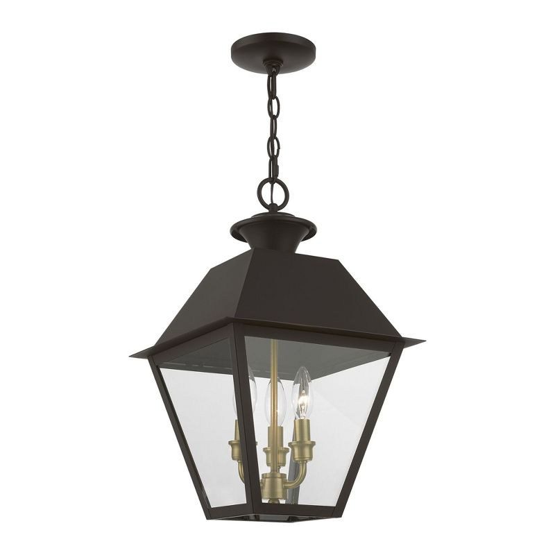 Livex Lighting Wentworth 3 - Light Pendant in  Bronze/Antique Brass