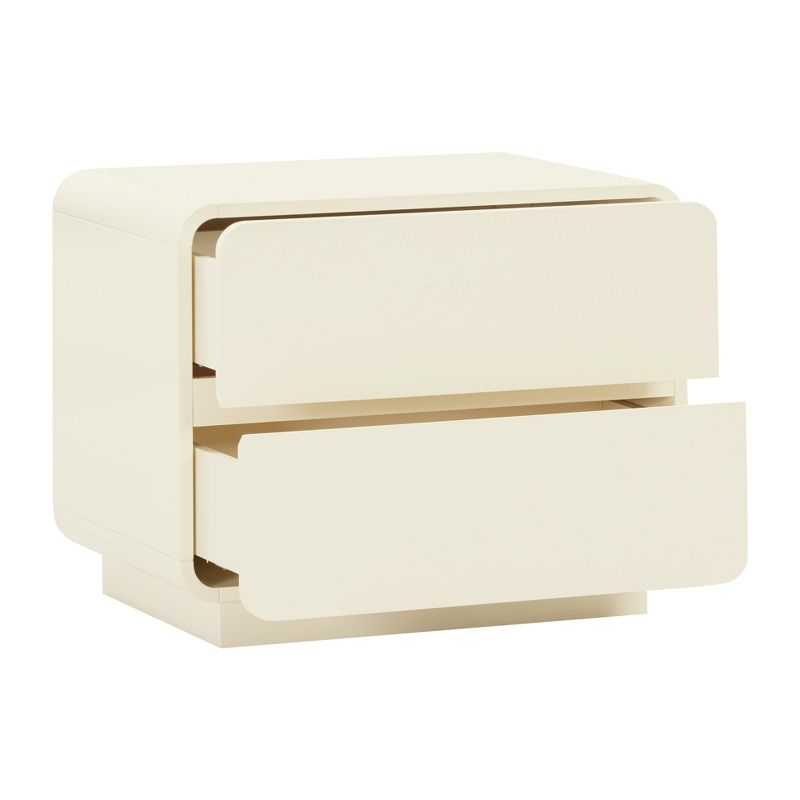 Sagura Nightstand Cream 28"W x 19"D x 22.2"H